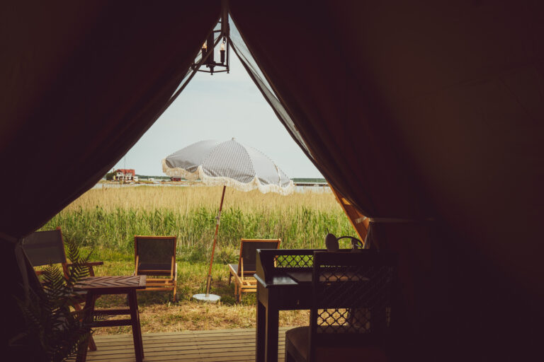 A View from a Glamping Tent